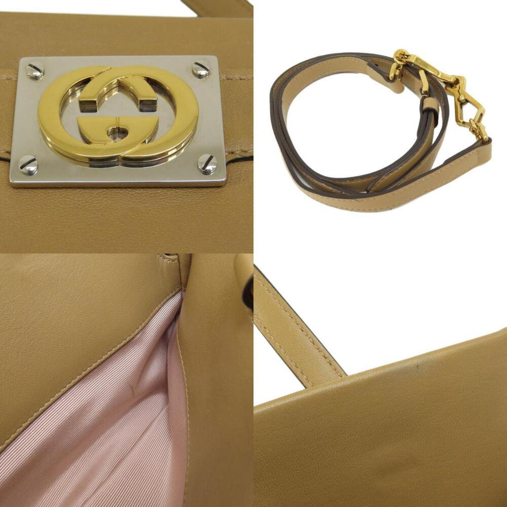 GUCCI Authentic Cream Leather Bag - Picture 6 of 10